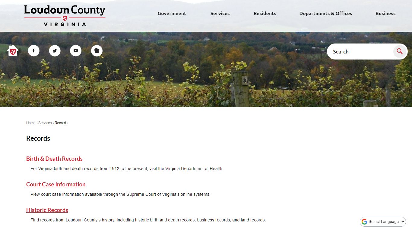 Records | Loudoun County, VA - Official Website